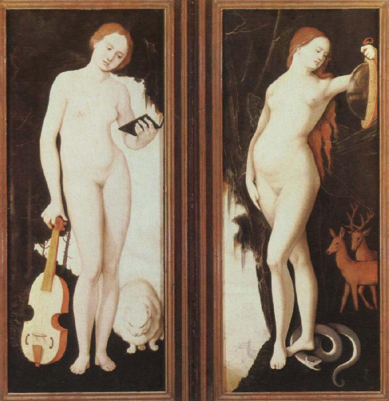 Hans Baldung Grien allegories of music and prudence oil painting picture